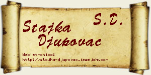 Stajka Đupovac vizit kartica